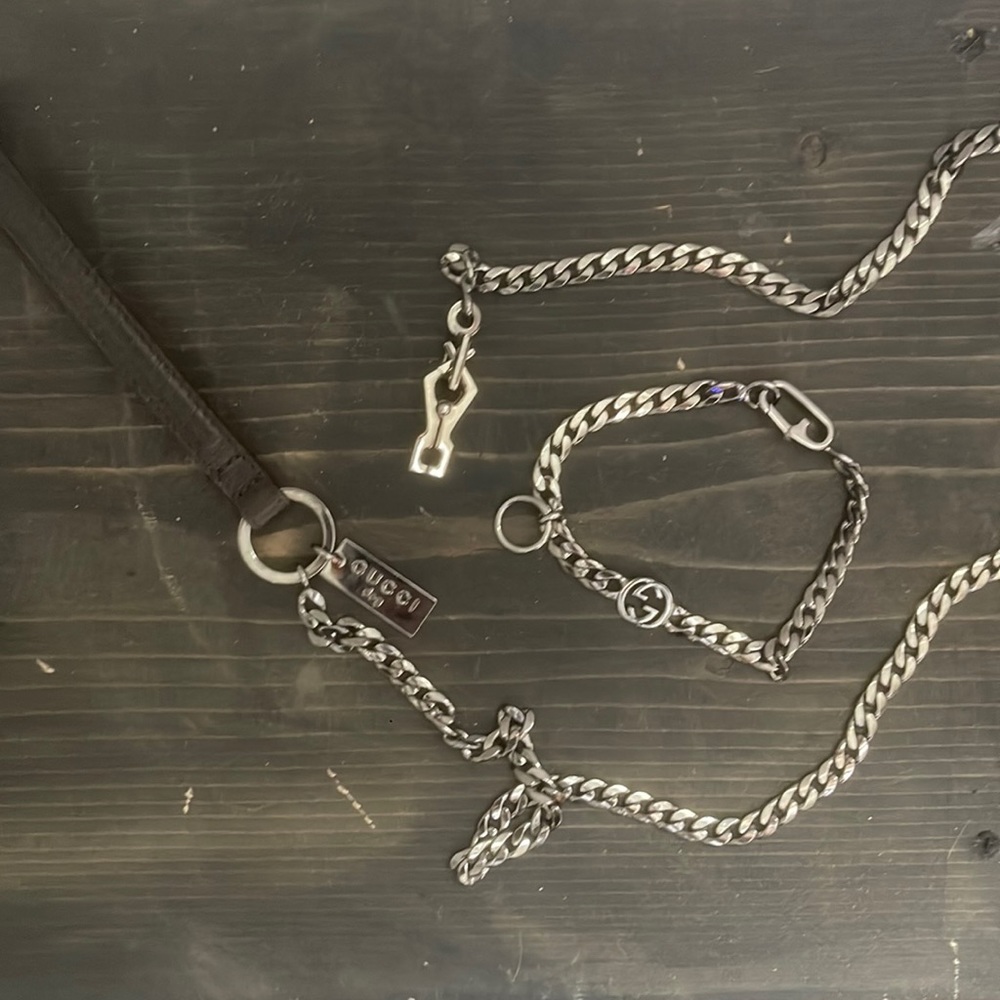 Gucci dog collar and leash